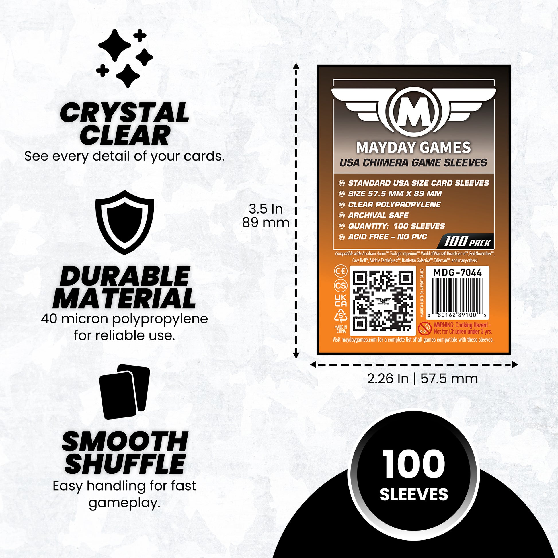 Standard USA Chimera Card Sleeves (57.5x89mm) - Mayday Games Standard USA Chimera Card Sleeves (57.5x89mm) - Mayday Games