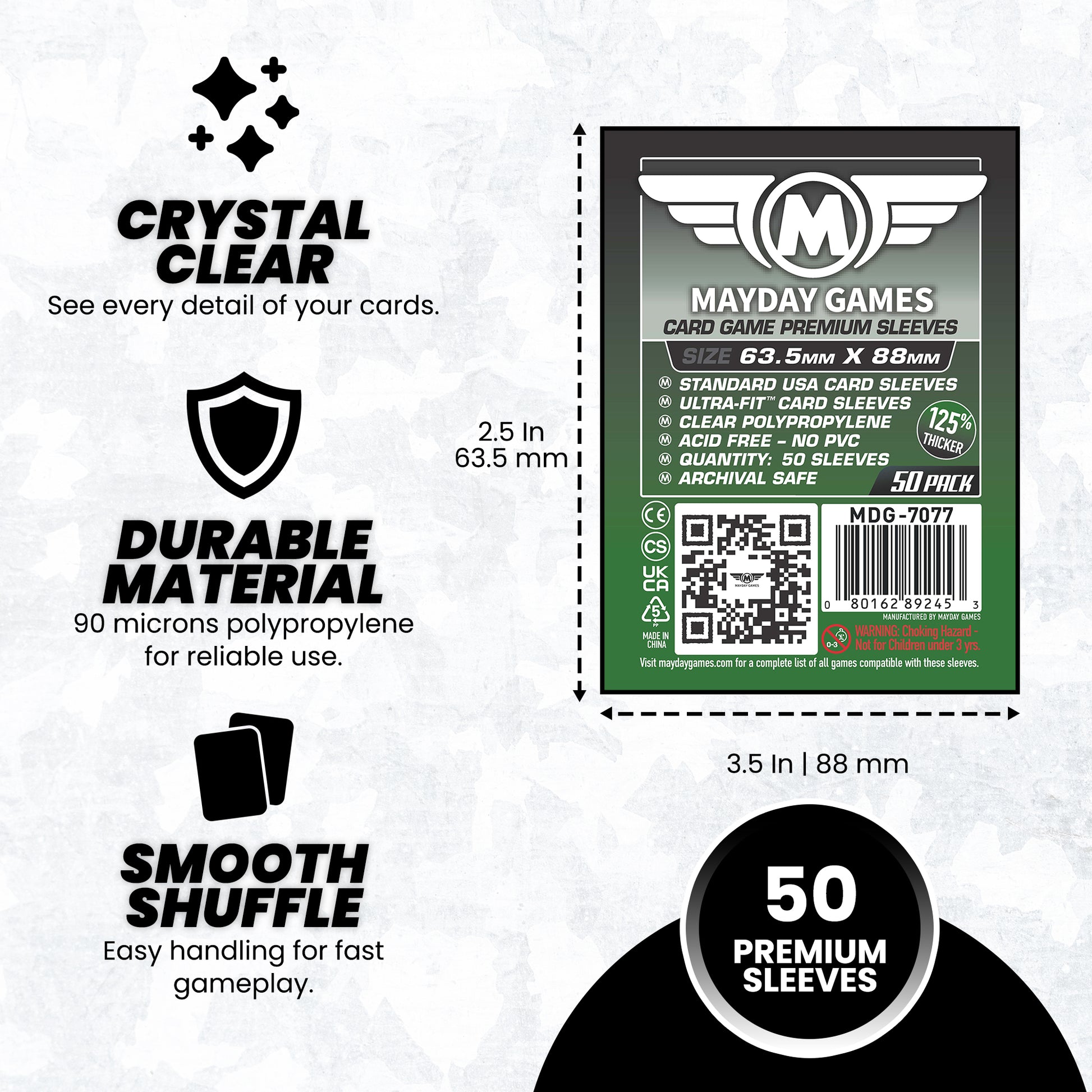 Card Game Card Sleeves (63.5x88mm) Mayday Games Card Game Card Sleeves (63.5x88mm) Mayday Games