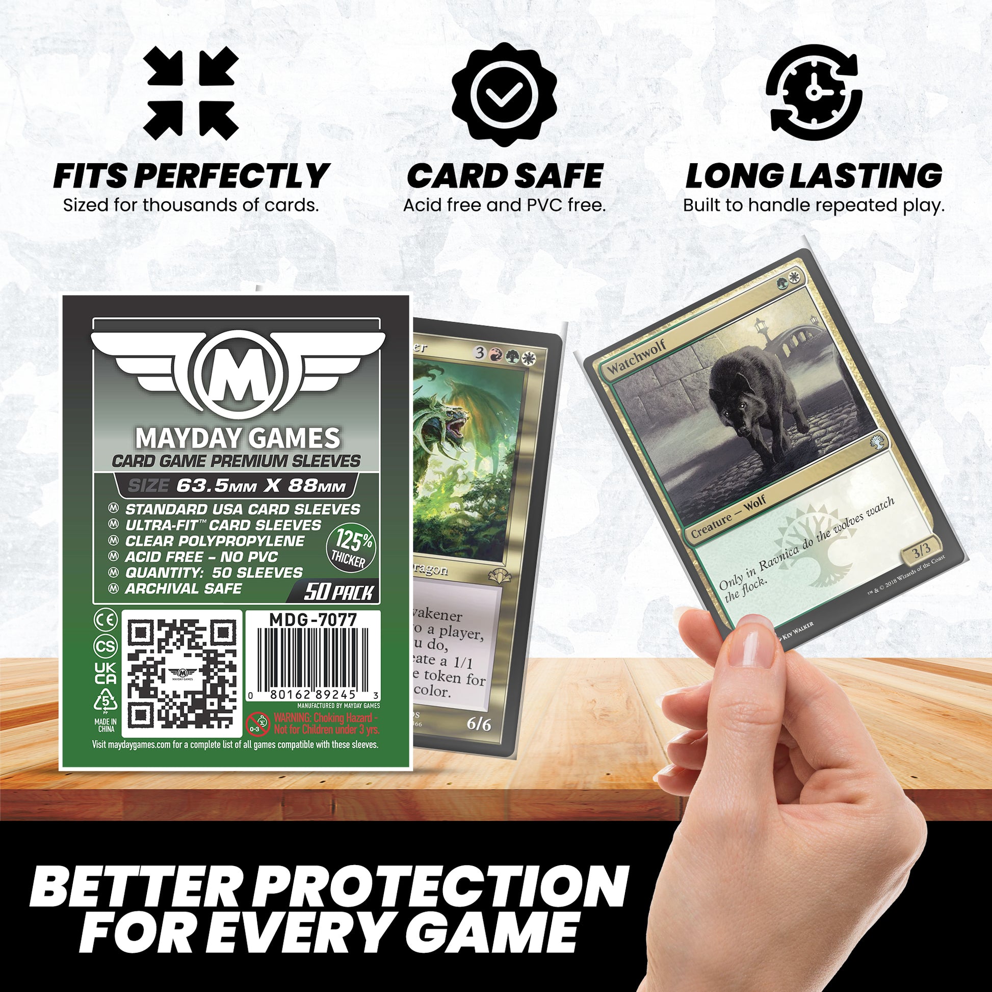 Card Game Card Sleeves (63.5x88mm) Mayday Games Card Game Card Sleeves (63.5x88mm) Mayday Games