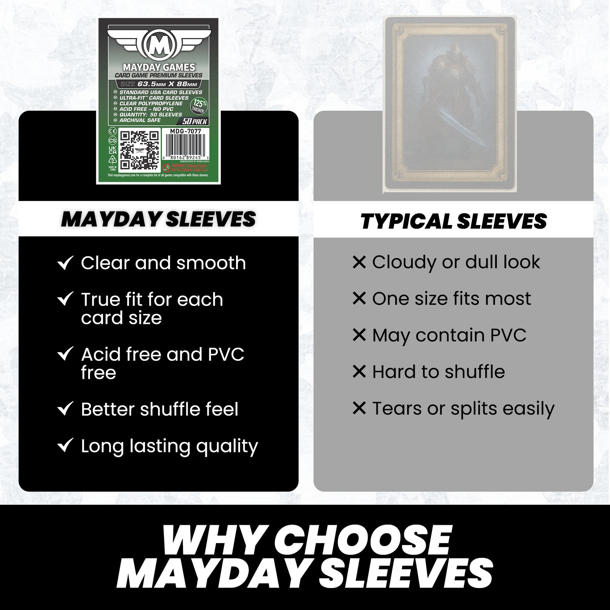 Card Game Card Sleeves (63.5x88mm) Mayday Games Card Game Card Sleeves (63.5x88mm) Mayday Games