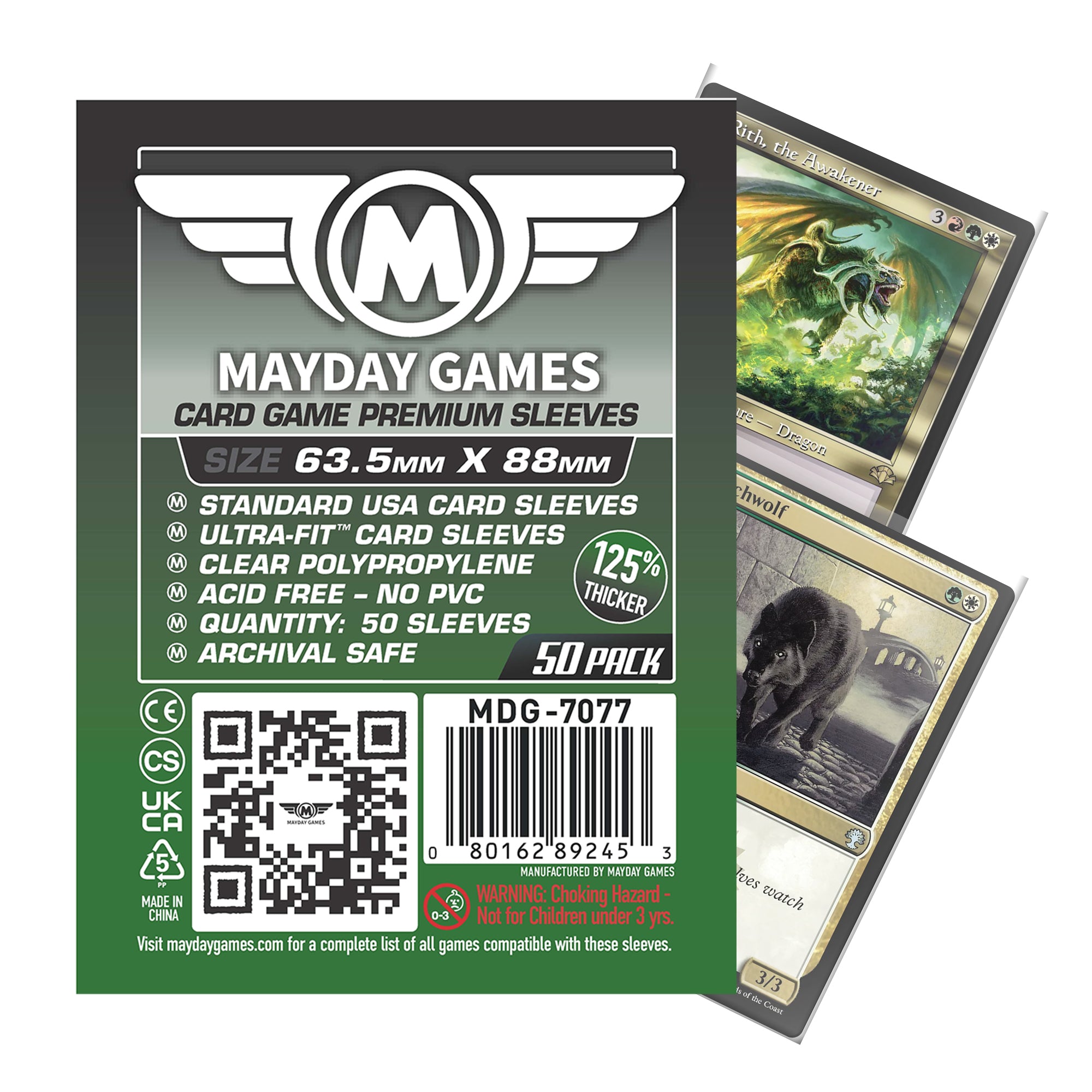 Card Game Card Sleeves (63.5x88mm) – Mayday Games