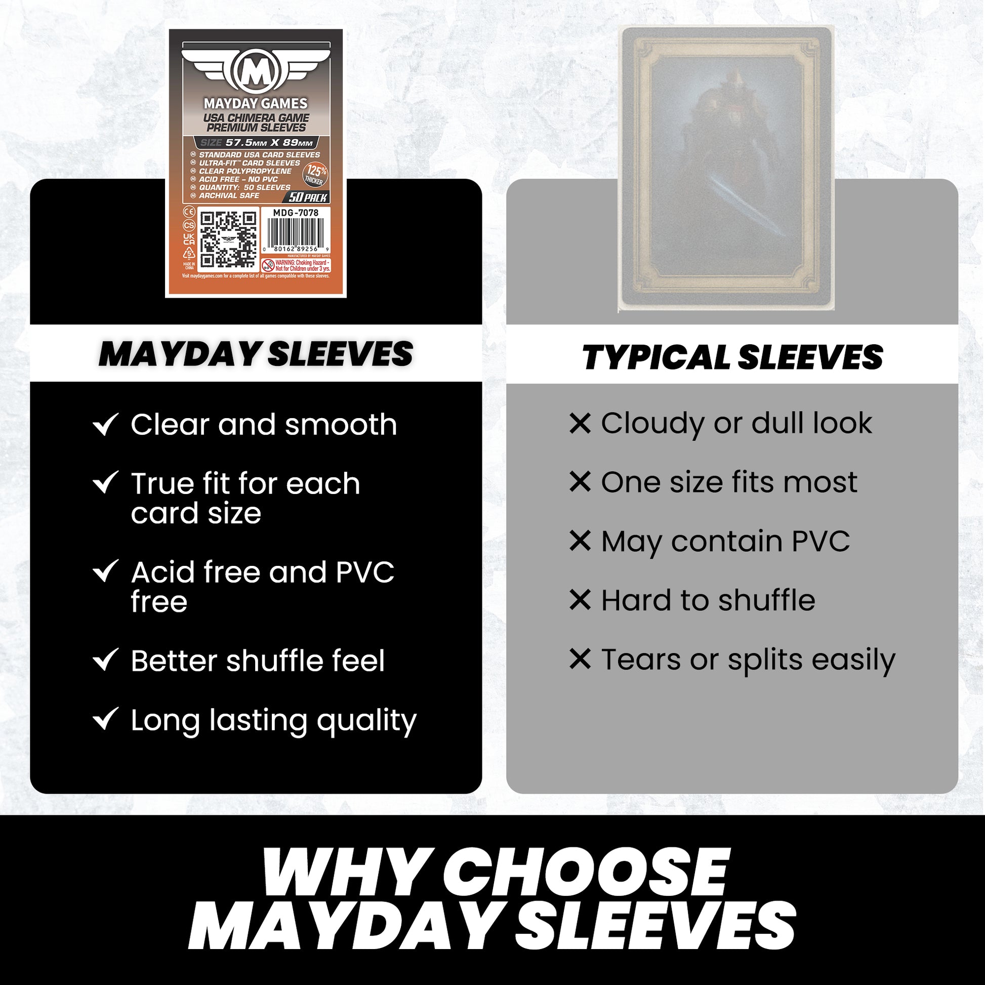 Standard USA Chimera Card Sleeves (57.5x89mm) - Mayday Games Standard USA Chimera Card Sleeves (57.5x89mm) - Mayday Games