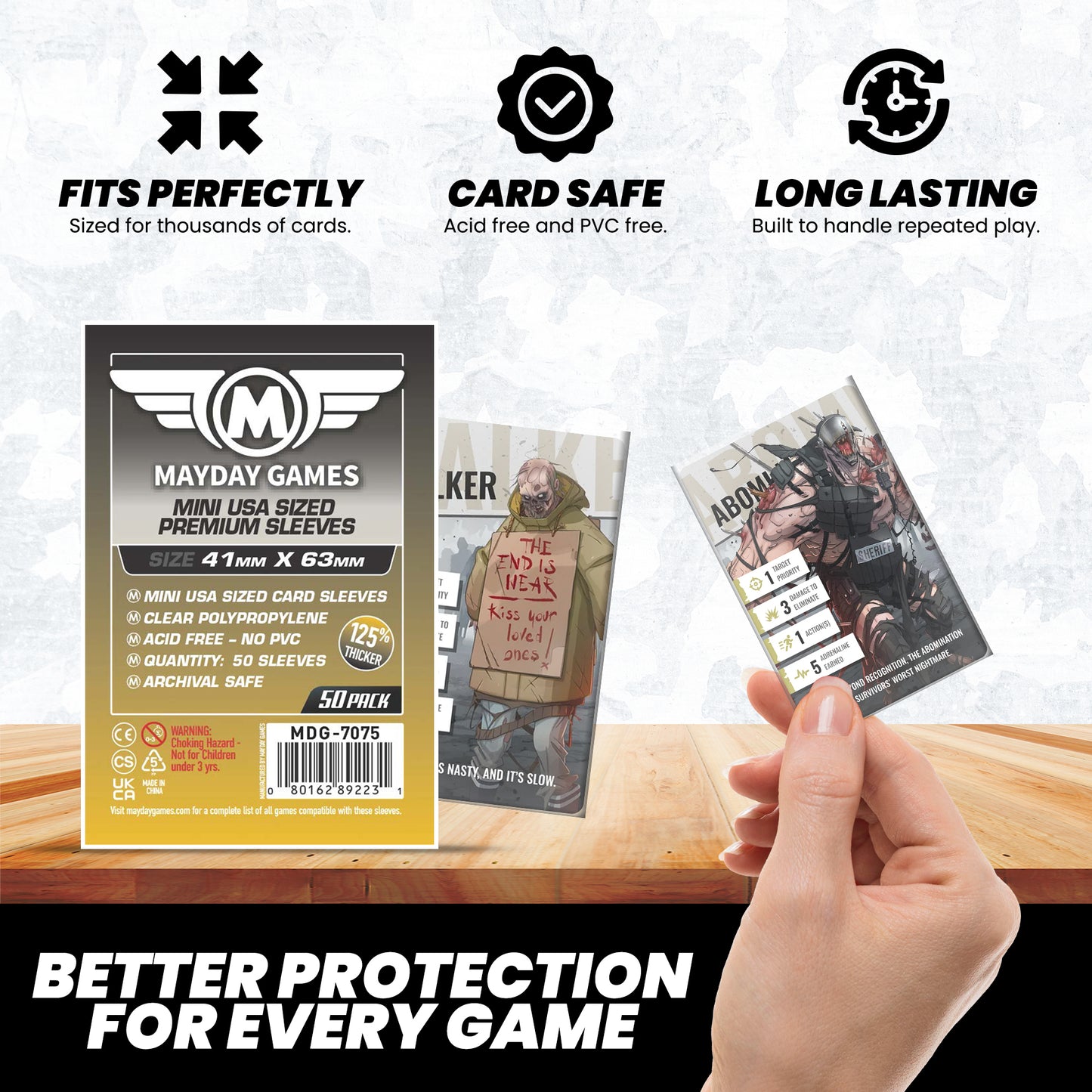 Mini USA Card Sleeves (41x63mm) Standard 7039 or Premium 7075