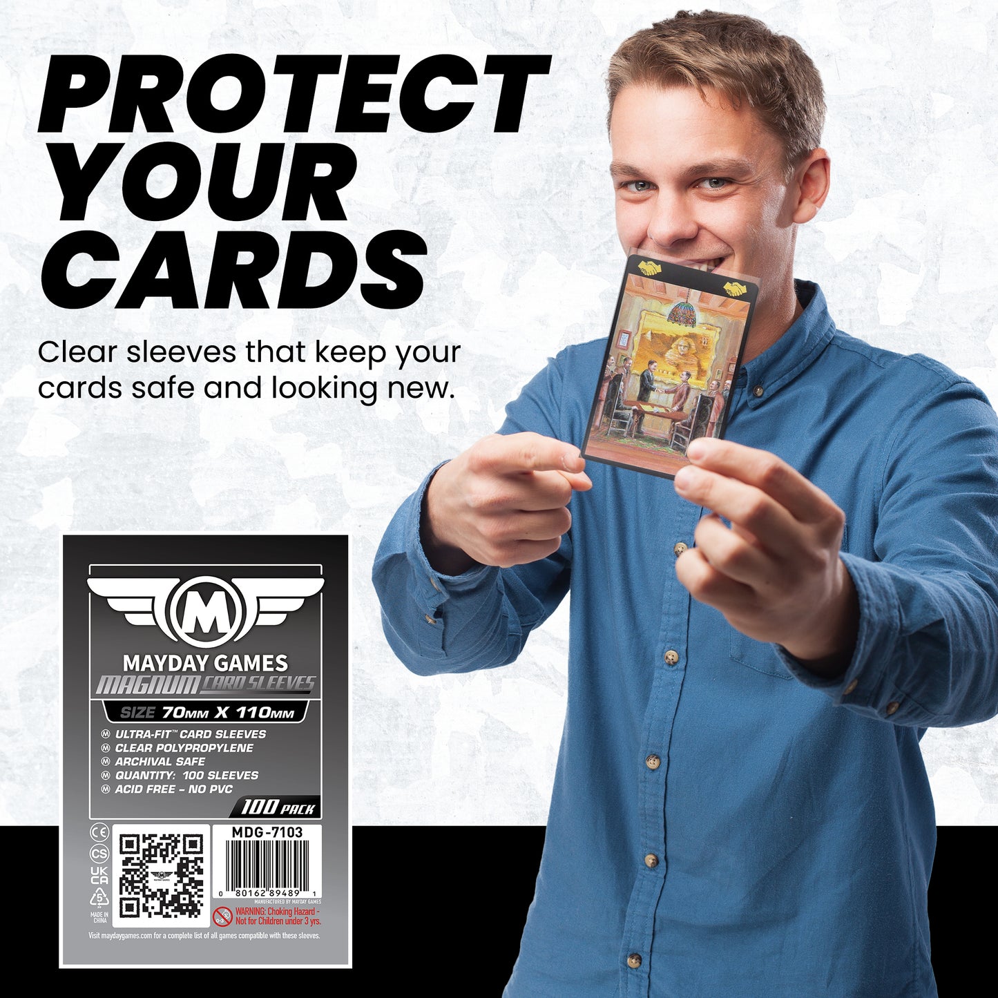 "Lost Cities" Compatible Card Sleeves - Magnum Ultra-Fit  (70x110mm)