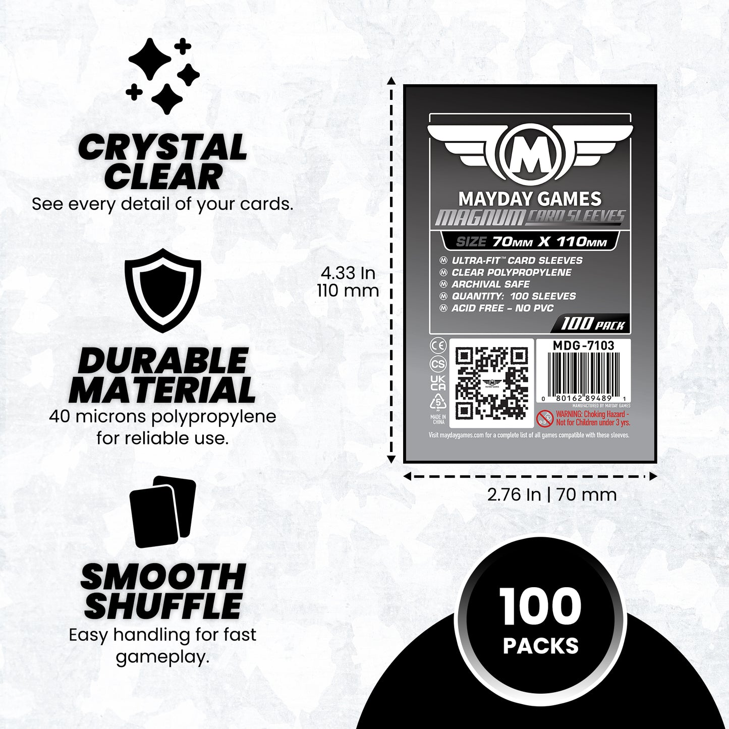 "Lost Cities" Compatible Card Sleeves - Magnum Ultra-Fit  (70x110mm)