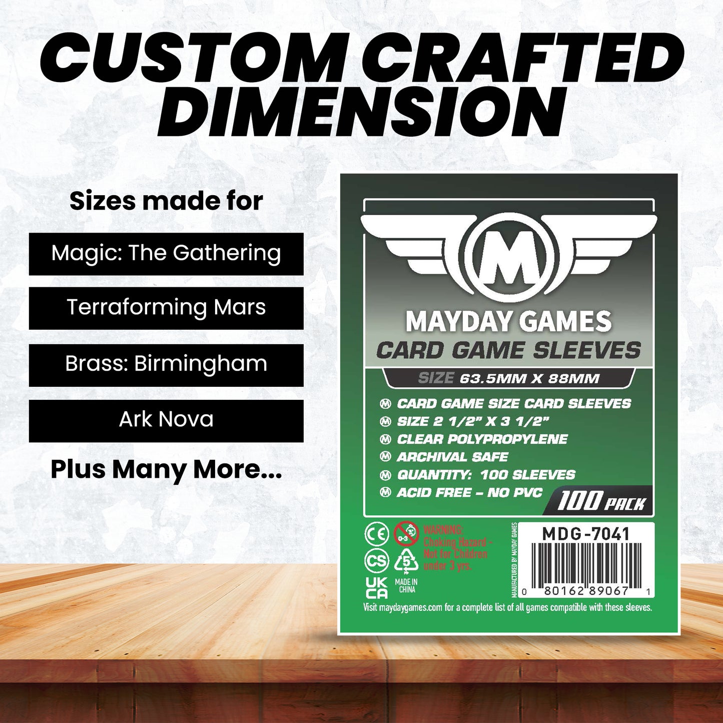 Card Game Card Sleeves (63.5x88mm) Mayday Games Card Game Card Sleeves (63.5x88mm) Mayday Games