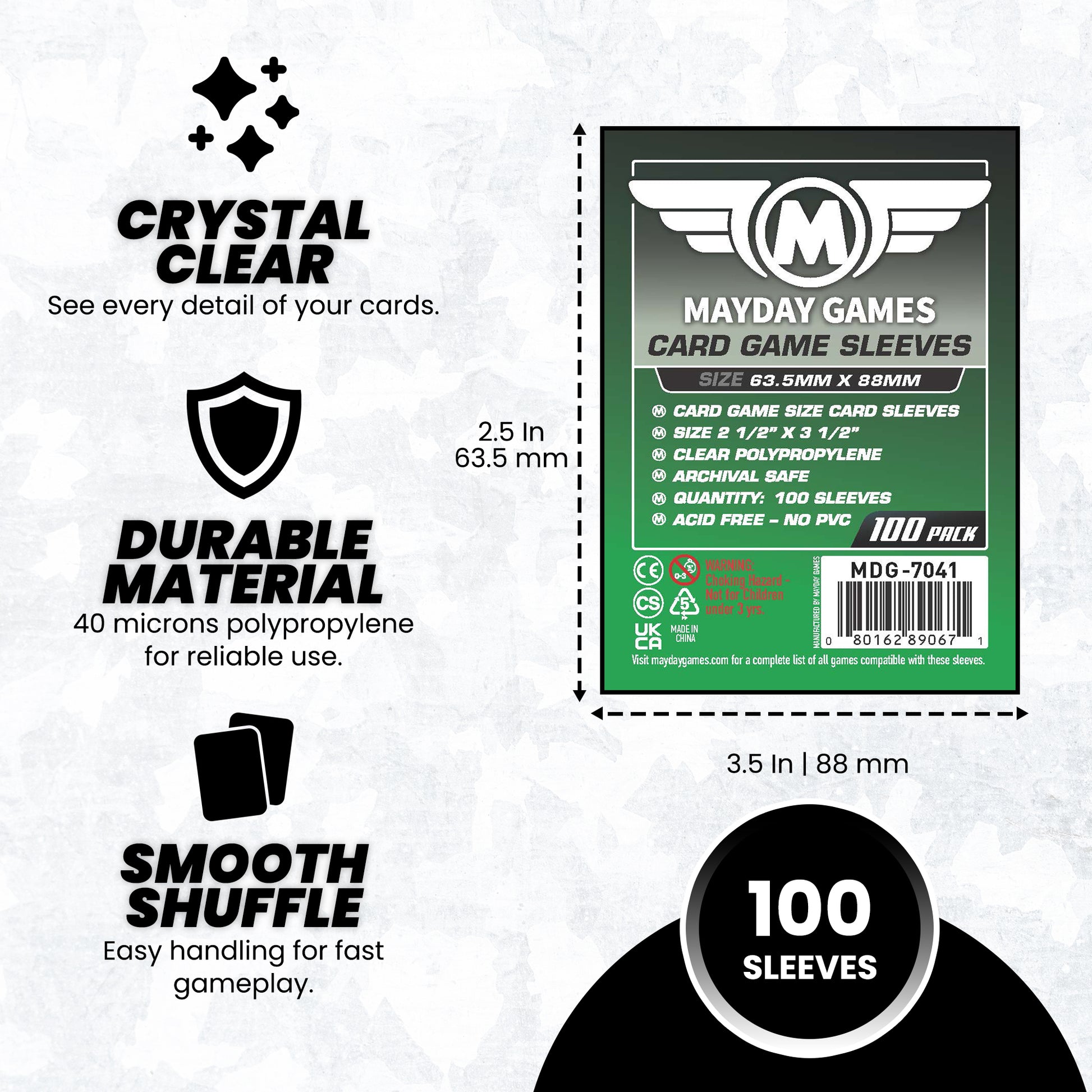 Card Game Card Sleeves (63.5x88mm) Mayday Games Card Game Card Sleeves (63.5x88mm) Mayday Games