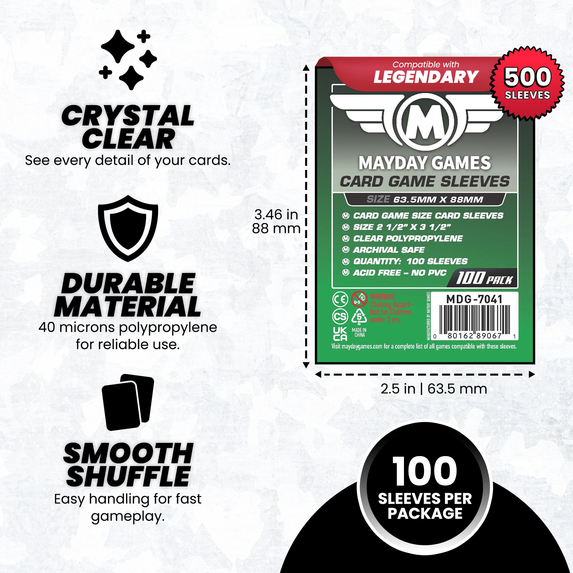 mayday premium card sleeves Custom Police Precinct Game 63.5 x 92 mm (50) The standard sleeves are a great thickness and quality for protecting your games on a budget MayDay Premium 55x80mm Sleeves -