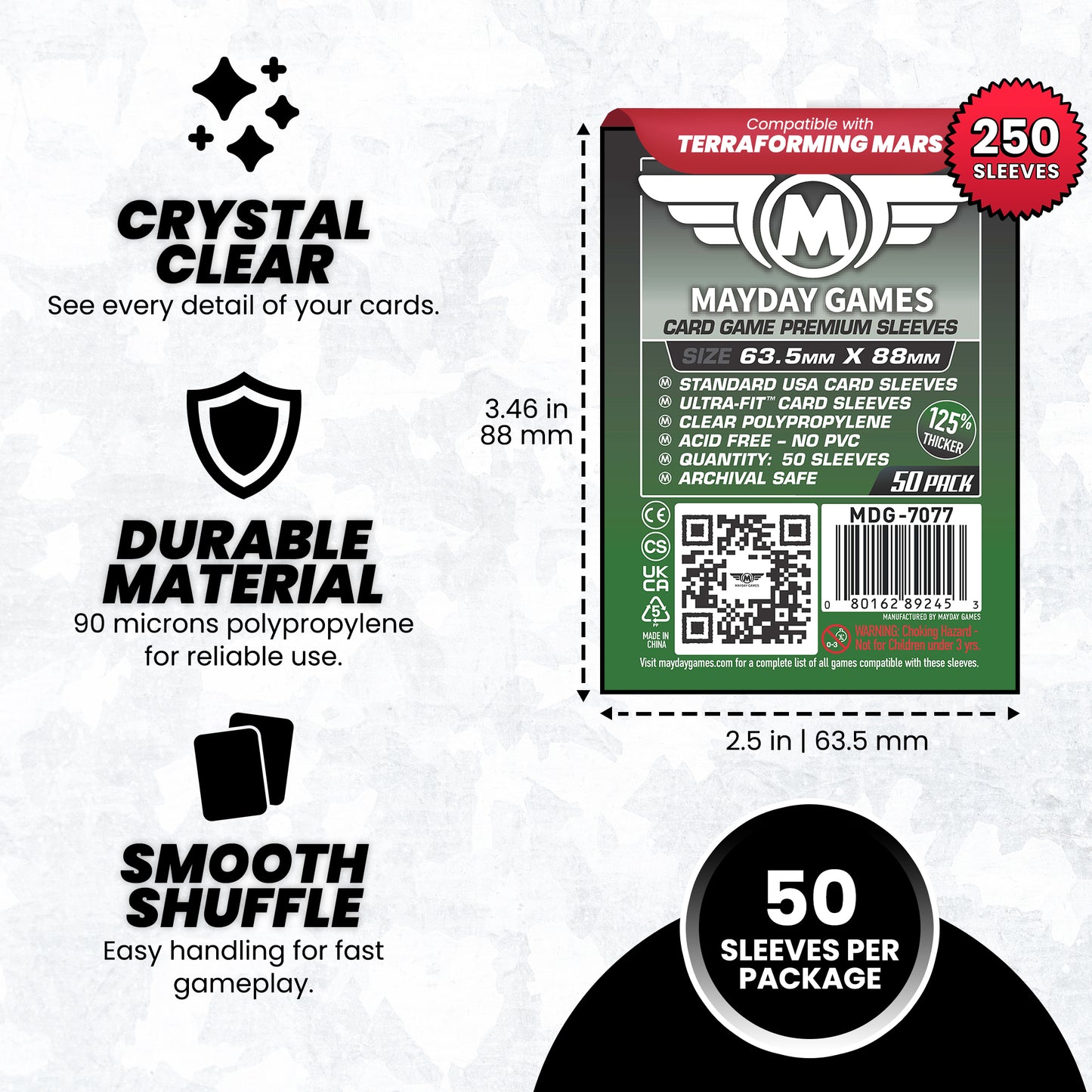 terraforming mars card sleeves size Terraforming Mars Dice Game Compatible Card Sleeve Bundle (8844 X 2)
