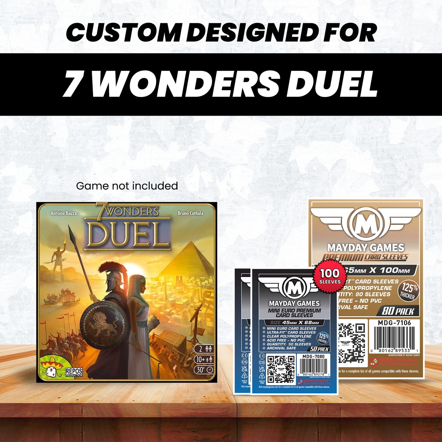 "7 Wonders: Duel" Compatible Card Sleeve Bundle