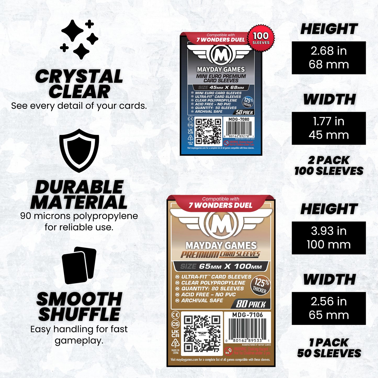 "7 Wonders: Duel" Compatible Card Sleeve Bundle