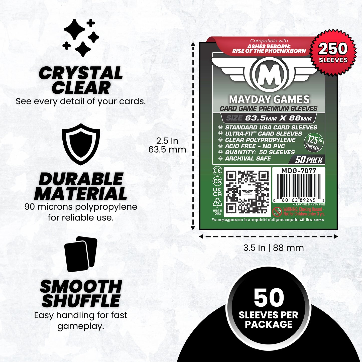 "Ashes Reborn: Rise of the Phoenixborn" Compatible Card Sleeve Bundle