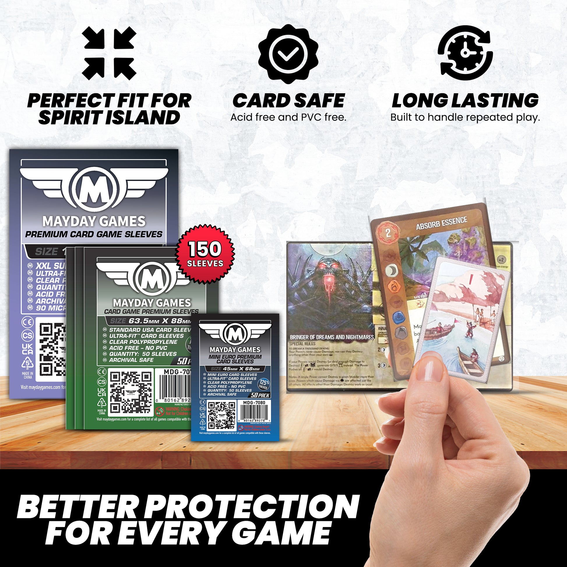 card sleeves for spirit island Island: Nature Incarnate Sleeve Kit Buy with confidence Mayday Standard Sleeves fr Spirit