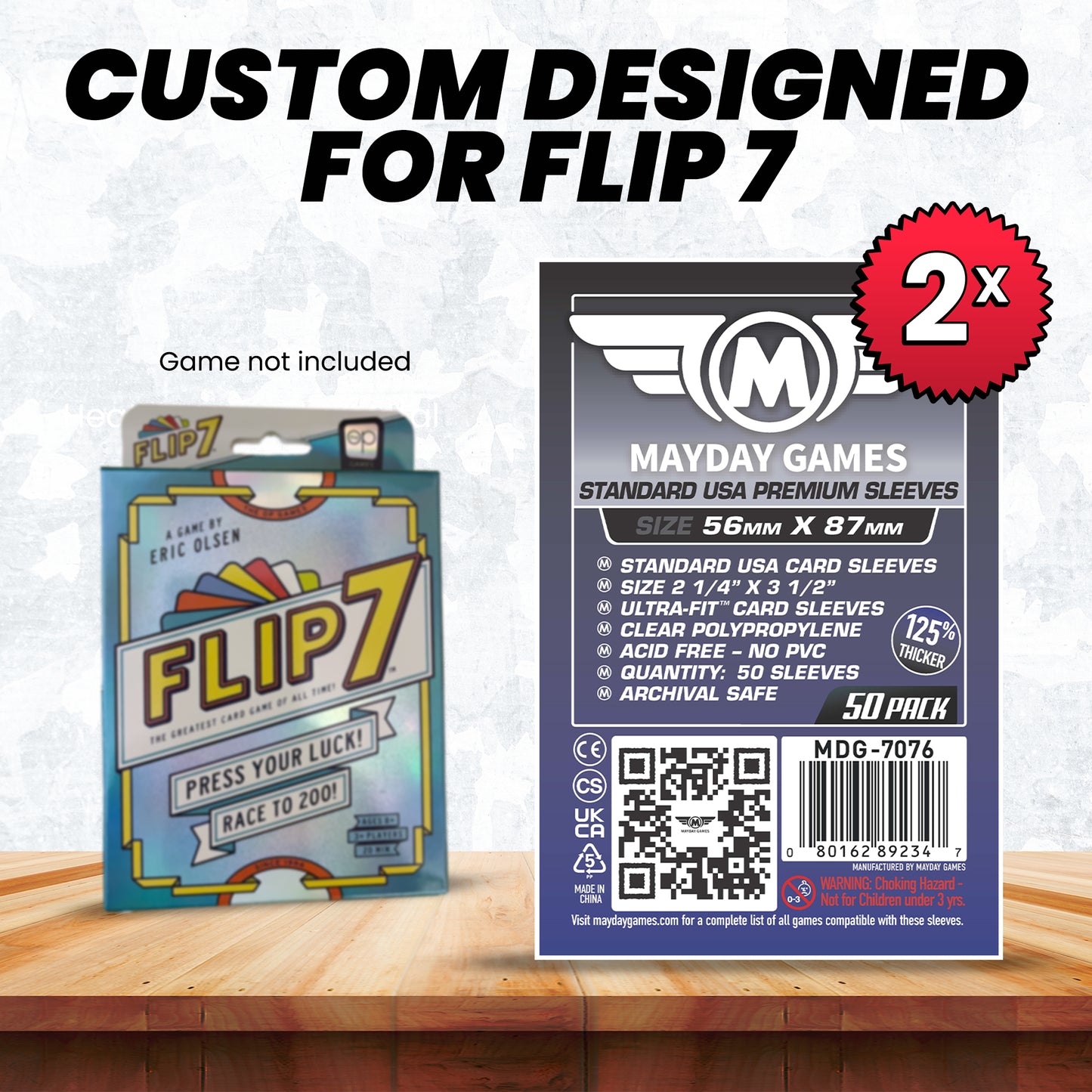 "Flip 7" Compatible Card Sleeve Bundle