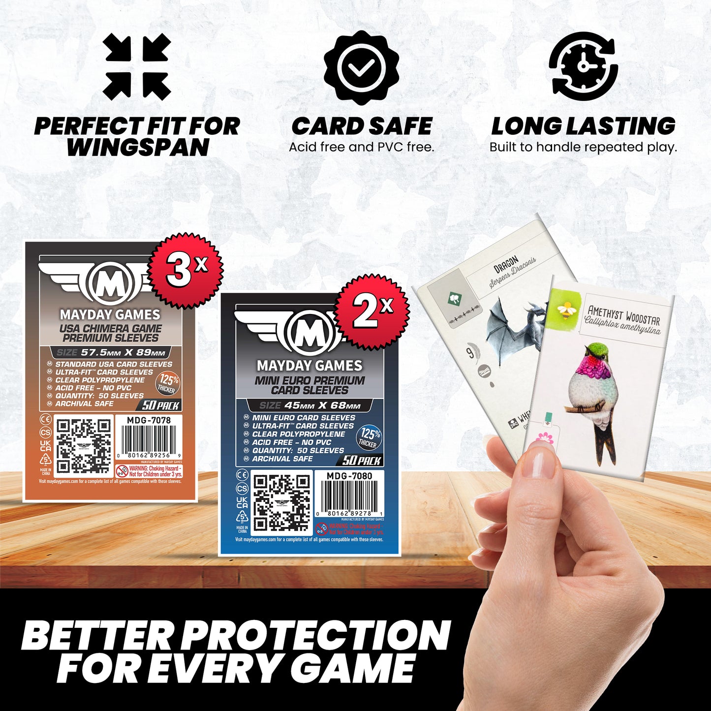 "Wingspan: Americas Expansion" Compatible Card Sleeve Bundle