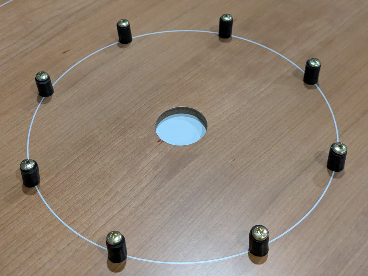 IMPERFECT/RETURNED: Elite Cherry Crokinole Board + Elite Black Carrying Case - MDG-8346-A-13
