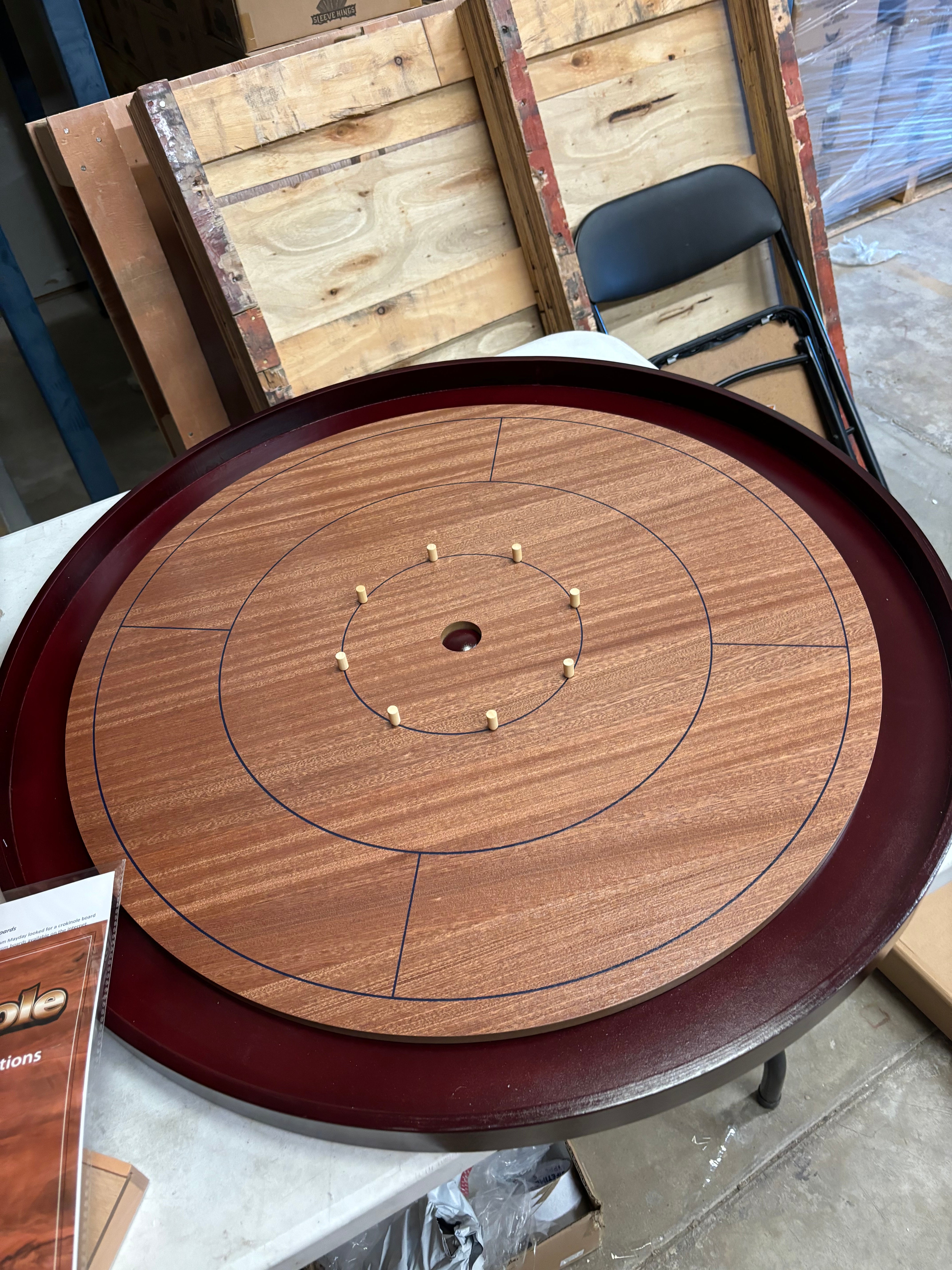 メリーソート 「ボンゾ ゴーズ トゥ テキサス」42/500 Mahogany Tournament Edition Crokinole Board - Mayday Games