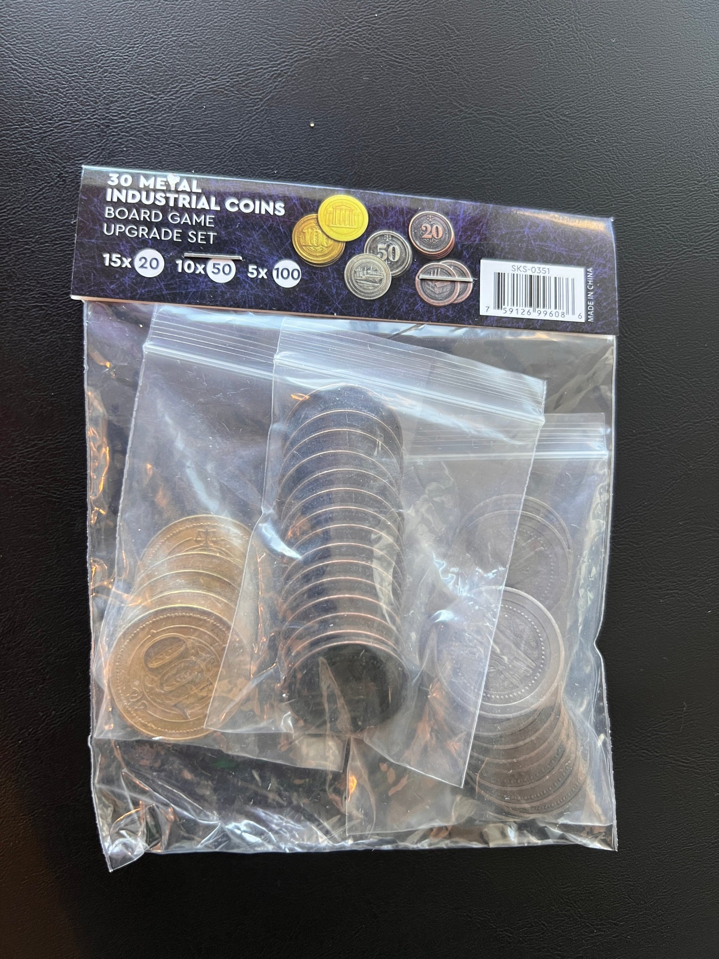 30 Metal Coin HIGH VALUE Board Game Upgrade Set (Industrial Coins) -ESSEN PICKUP