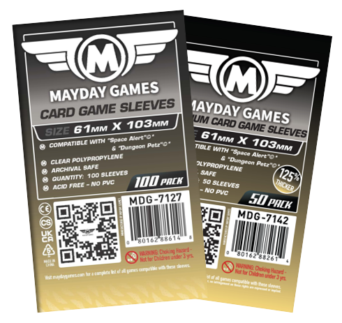 "Space Alert" & "Dungeon Petz" Compatible Card Sleeves (61x103mm)