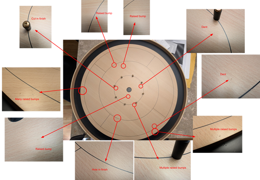 IMPERFECT/RETURNED: Beech ELITE Edition Crokinole Board (2024) Black Ditch + Bag IN STOCK!  A-0122