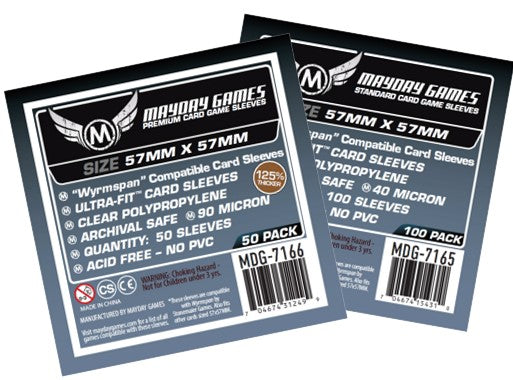 Mayday Games Spiel Standard Platinum Hüllen 61x112mm 100 Stück - 7113
