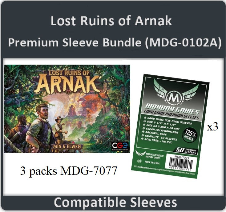 "Lost Ruins of Arnak" Compatible Card Sleeve Bundle
