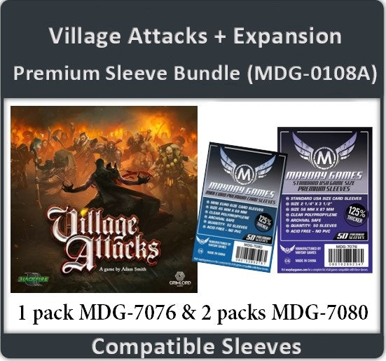 "Village Attacks" + Expansion Compatible Card Sleeve Bundle