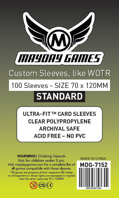 Tarot Card Sleeves (70x120mm) - 100 Standard