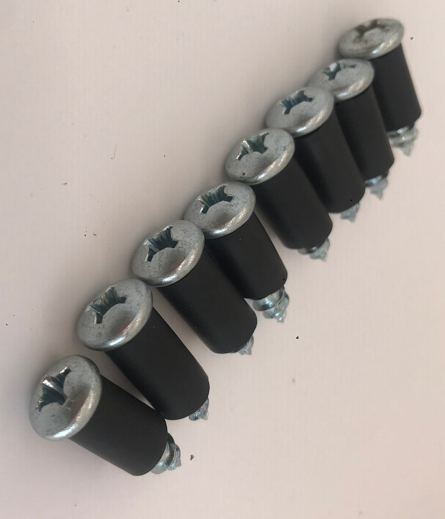 Phillips Head Steel Metal/Rubber Crokinole Adaptor Kit (8 Screws + 12in Rubber)
