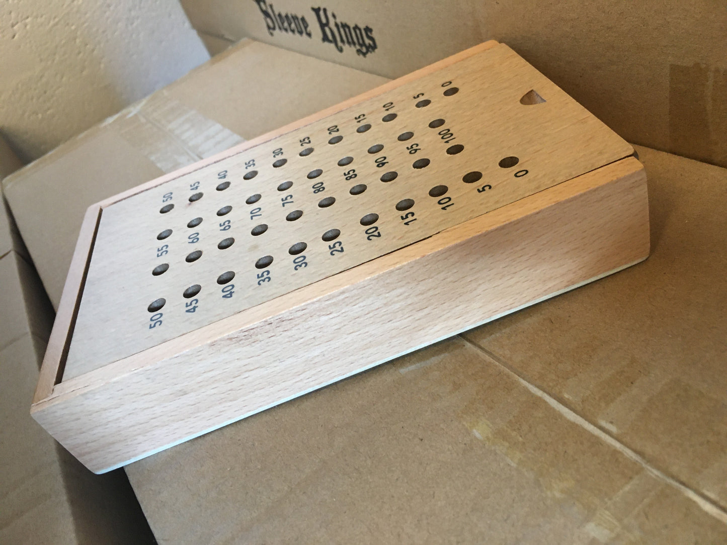 Scoring Track for Crokinole, Std Storage Box With Pegs! (no discs) 2022 Version