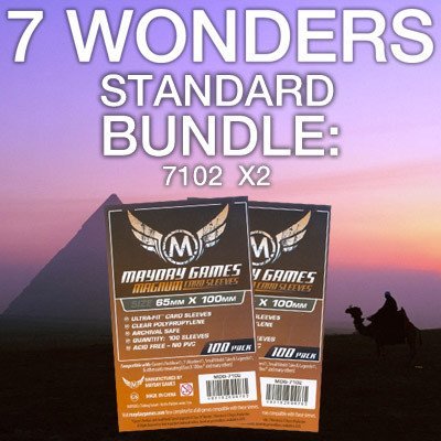 "7 Wonders" Compatible Card Sleeve Bundle - Standard Protection "7 Wonders" Compatible Card Sleeve Bundle - Standard Protection