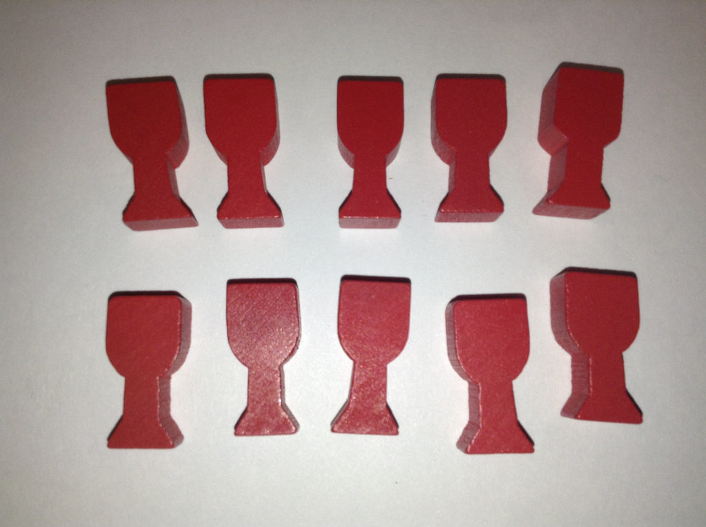 10 Red Goblet Tokens -  - Mayday Games